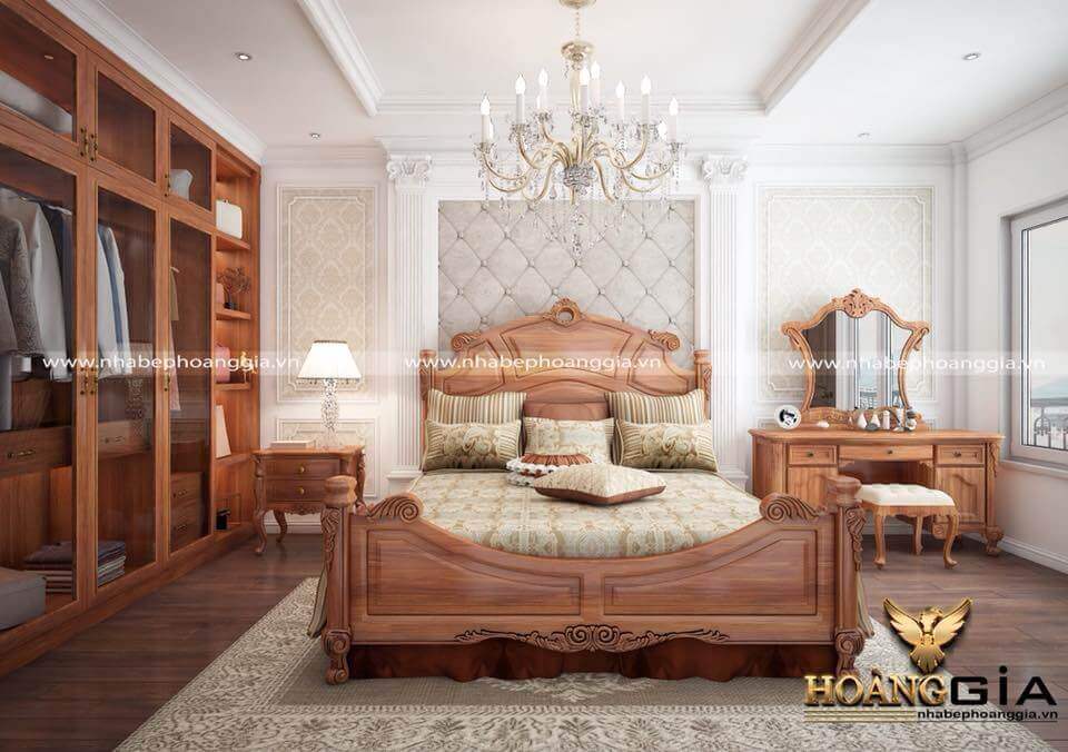 mẫu giường gỗ đẹp 2019 