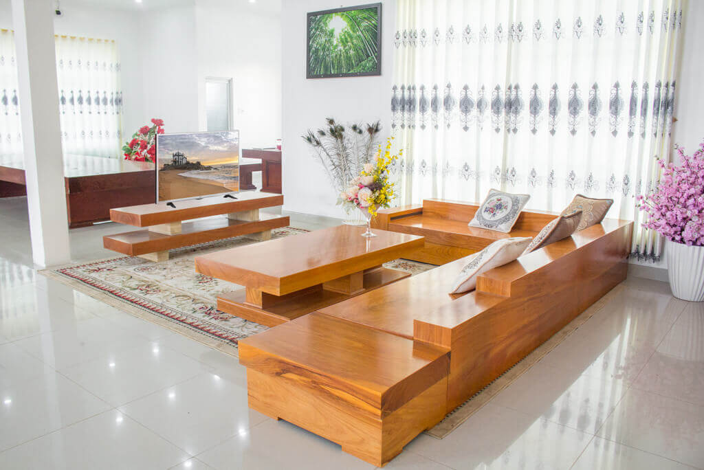 xu hướng chọn nội thất bằng gỗ nguyên khối