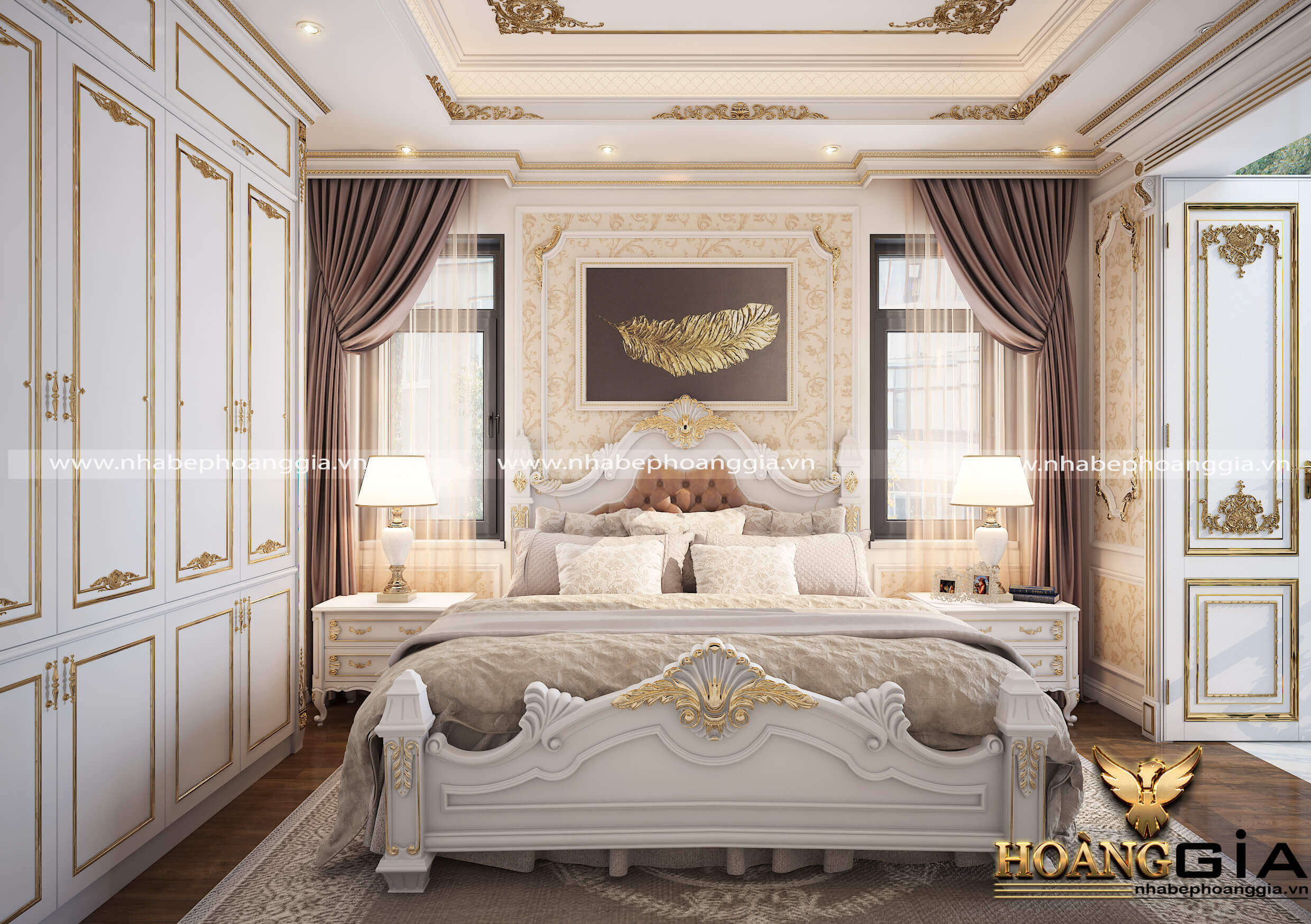 mẫu giường cổ điển Châu Âu