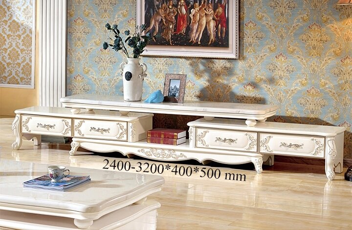 mẫu kệ tivi phòng khách tân cổ điển