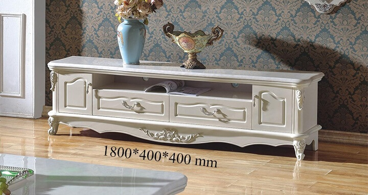 mẫu kệ tivi phòng khách tân cổ điển