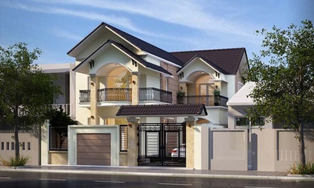 mẫu nhà phố 2 tầng đẹp nhất