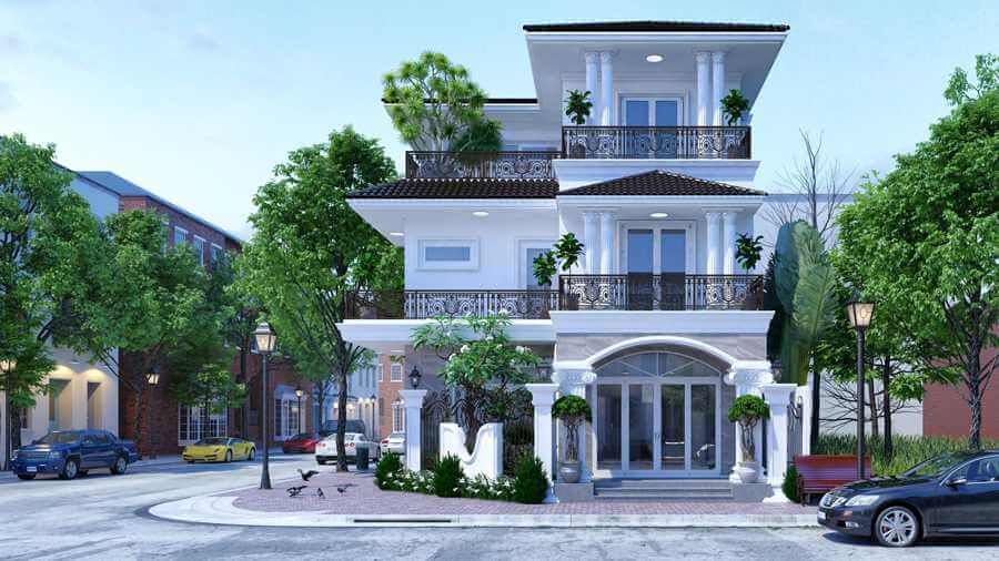 nội thất biệt thự nhà vườn 3 tầng tân cổ điển