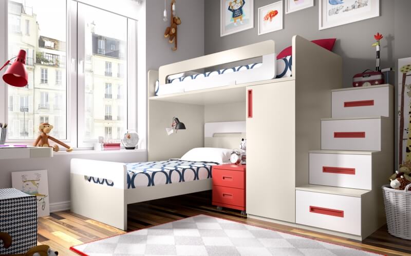 thiết kế giường tầng đa năng cho bé