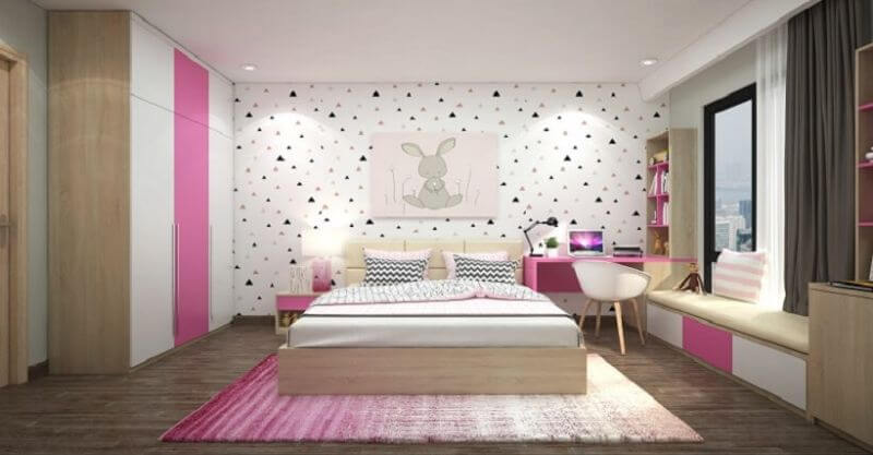mẫu thiết kế phòng ngủ cho bé gái 2022