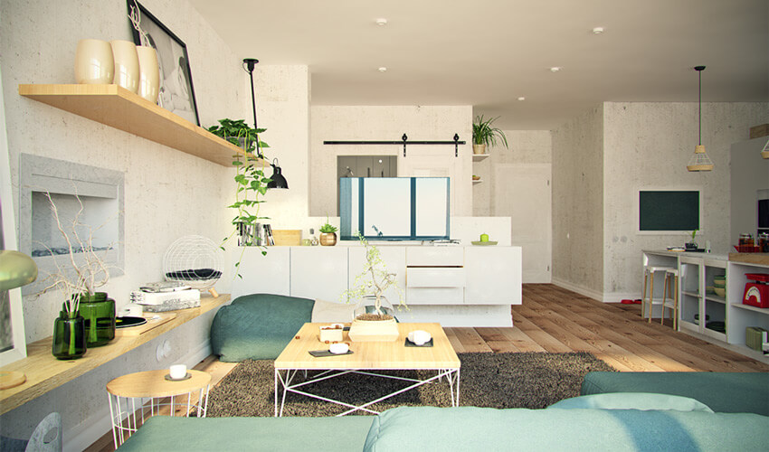 mẫu thiết kế căn hộ phong cách Scandinavian