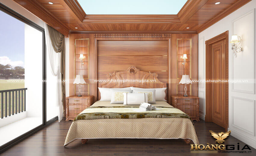 mẫu giường ngủ gỗ gõ đỏ cao cấp đẹp nhất 2022