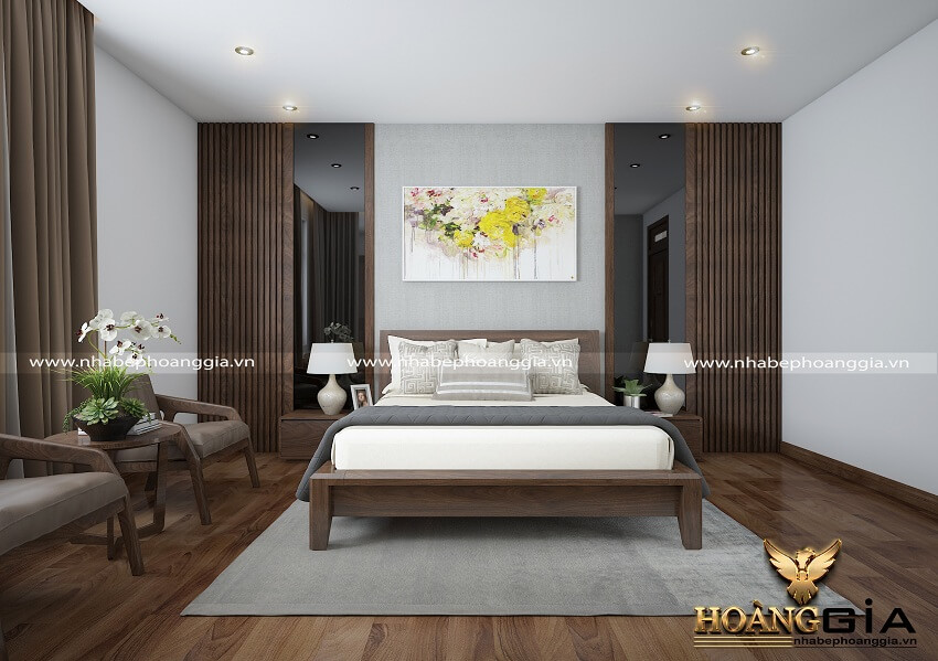 mẫu nội thất phòng ngủ gỗ tự nhiên đẹp nhất 2022