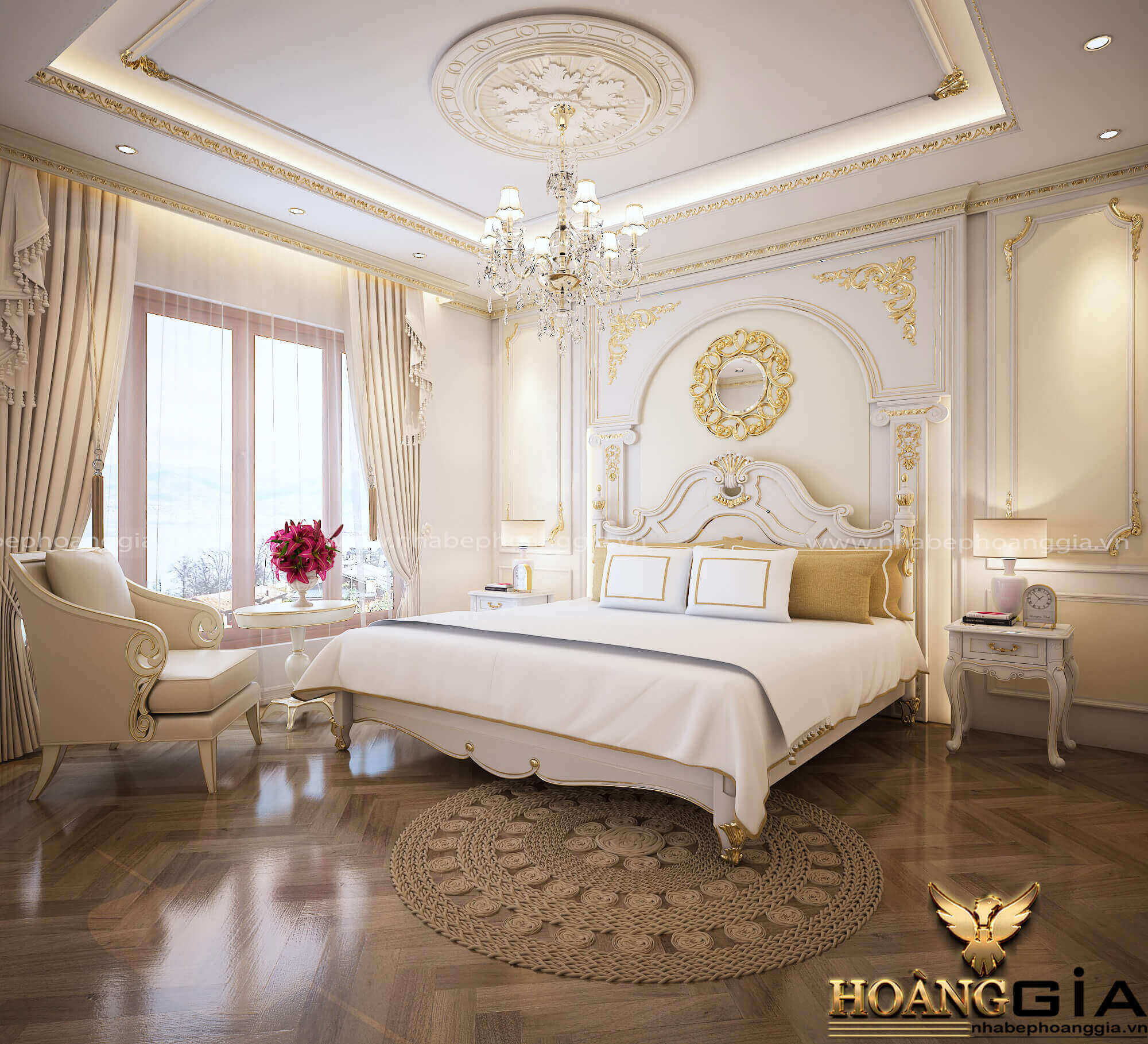 trang trí phòng ngủ sang trọng như khách sạn