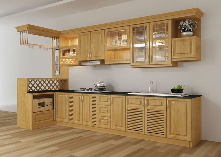 tủ bếp gỗ xoan đào có tốt không?