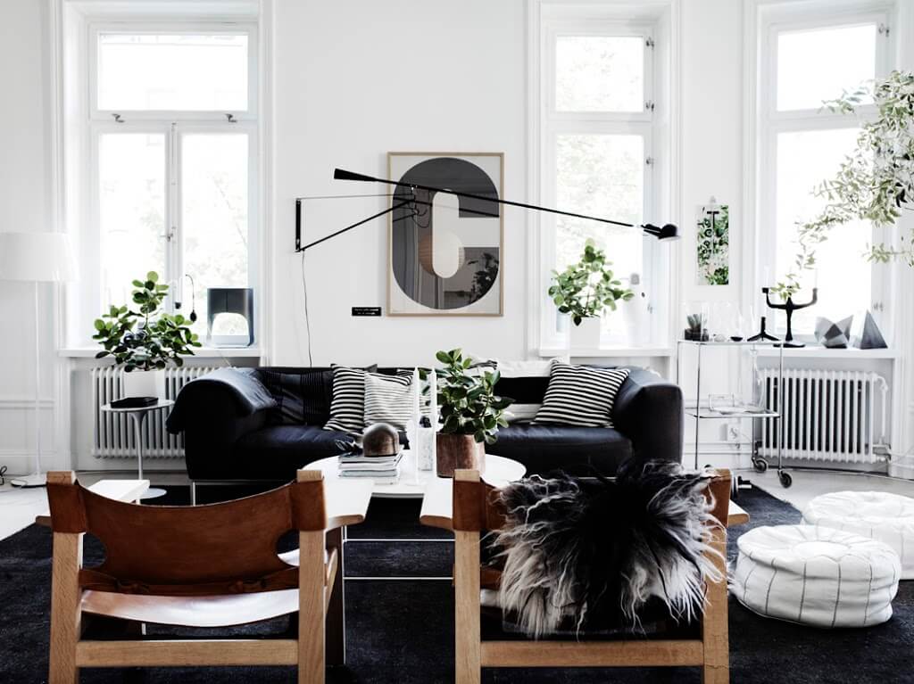 mẫu phòng khách đẹp phong cách Scandinavian
