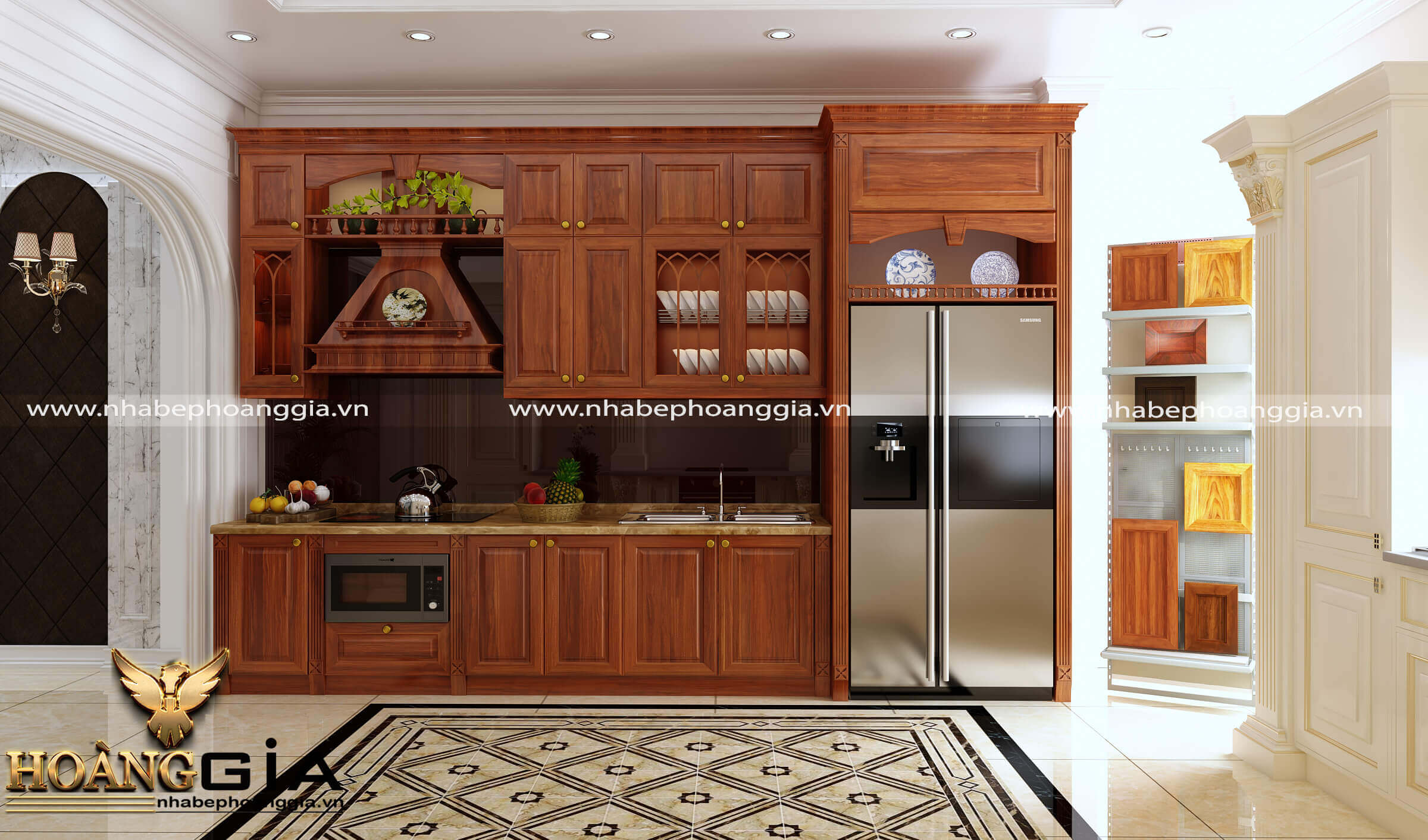 mẫu tủ bếp chữ I đẹp
