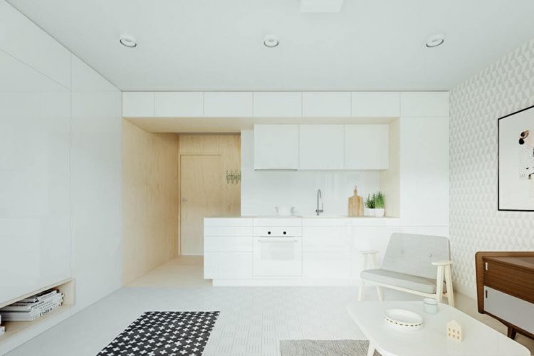 tủ bếp phong cách tối giản đẹp 2022