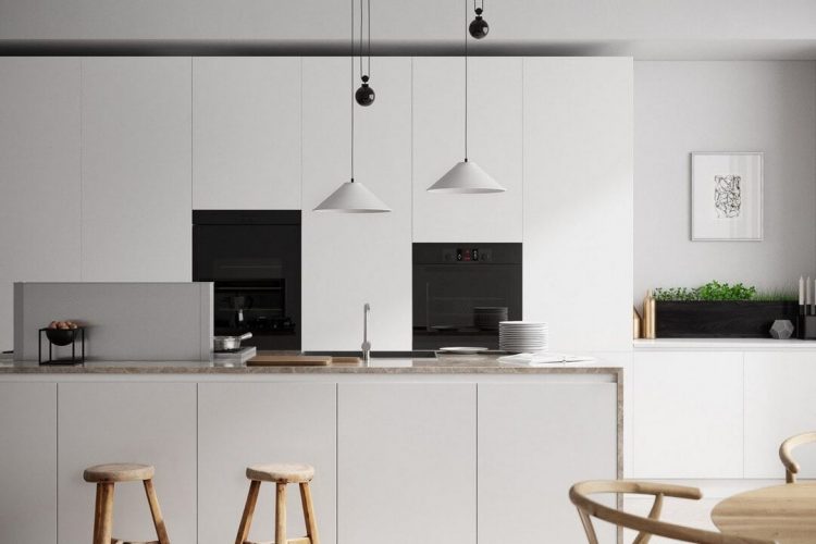tủ bếp phong cách tối giản đẹp 2022