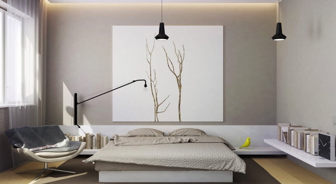 nội thất phòng ngủ theo phong cách tối giản Minimalist