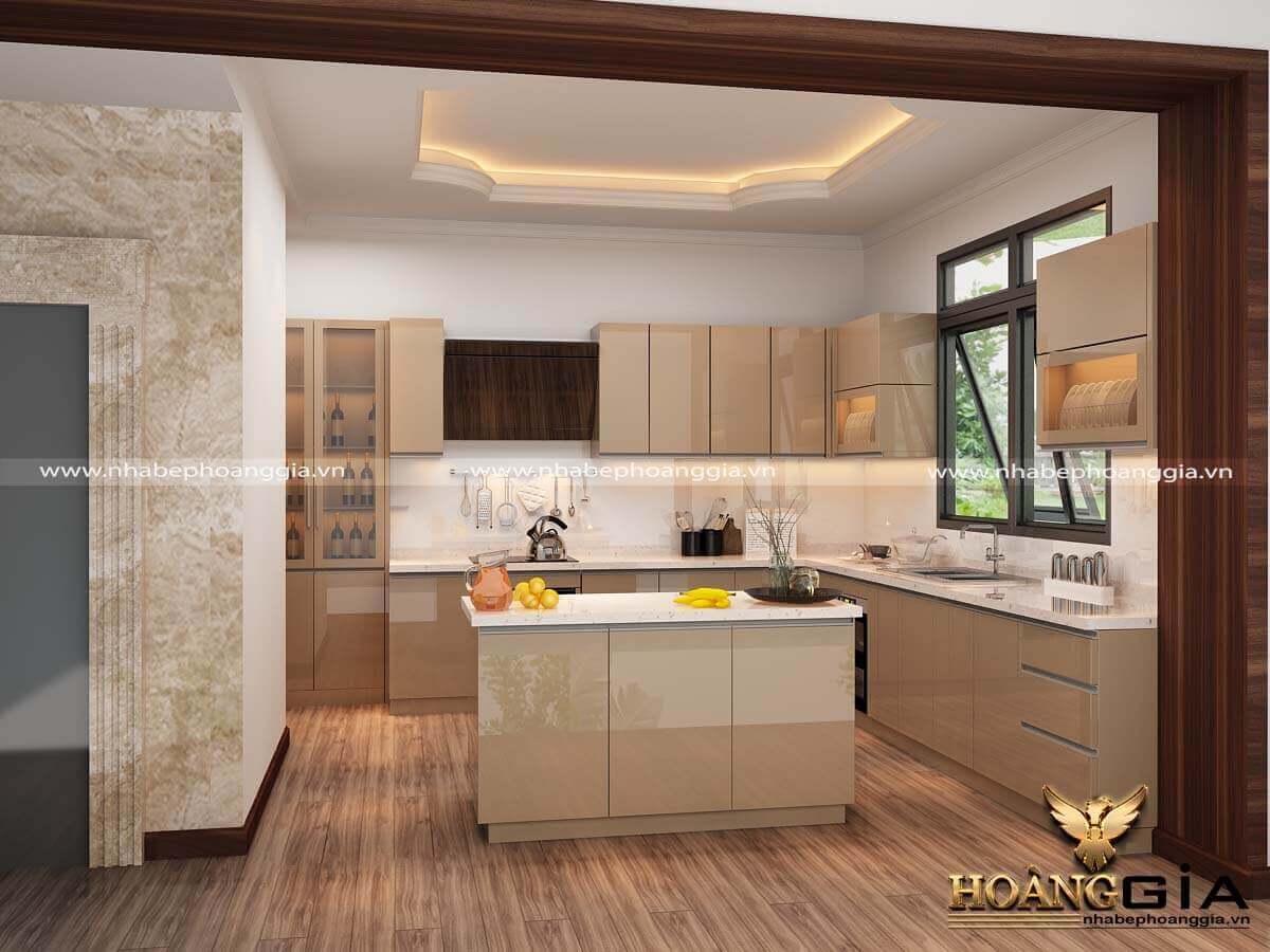 thiết kế tủ bếp đẹp vừa túi tiền
