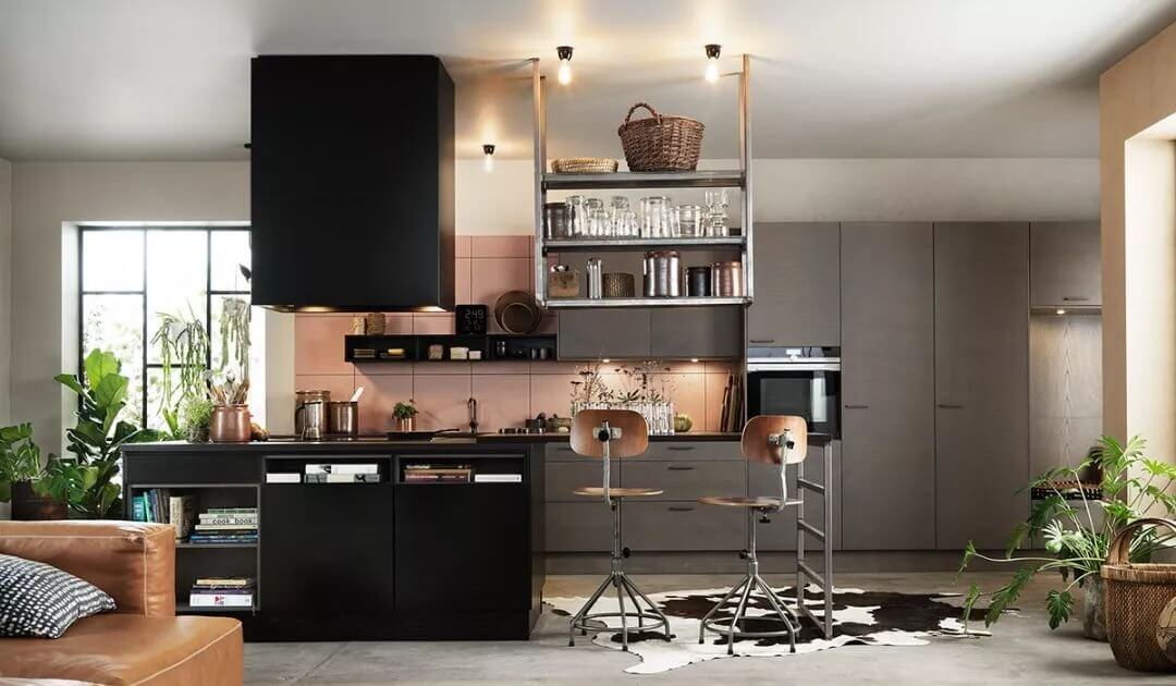 thiết kế phòng bếp đẹp hiện đại nhà ống