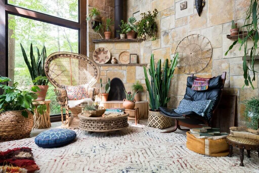 phong cách thiết kế nội thất Bohemian