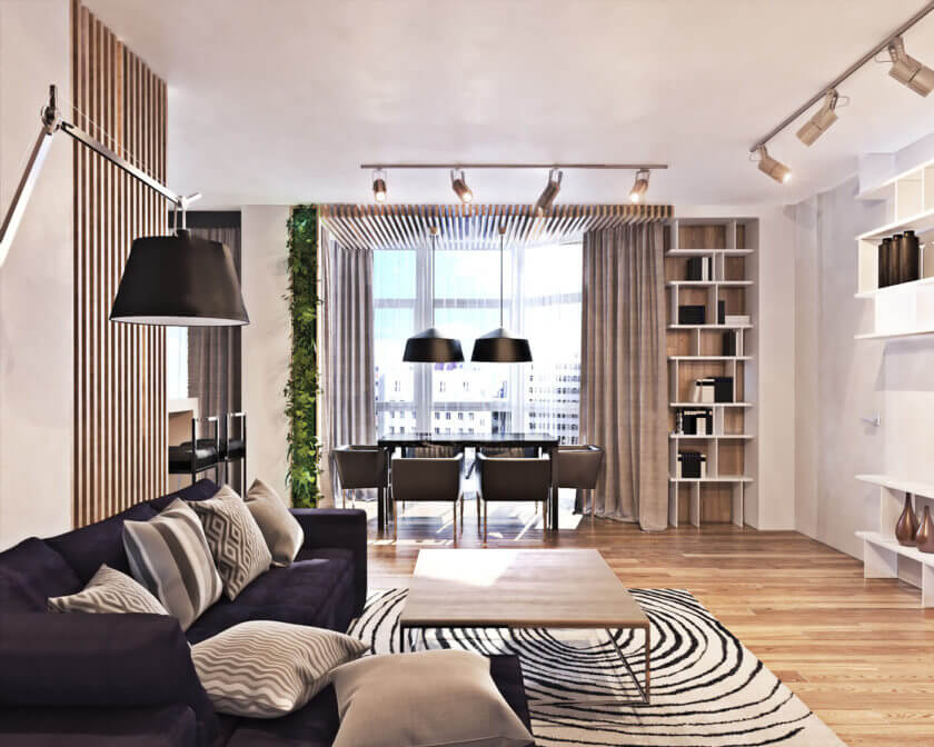 thiết kế nội thất căn hộ chung cư 65m2