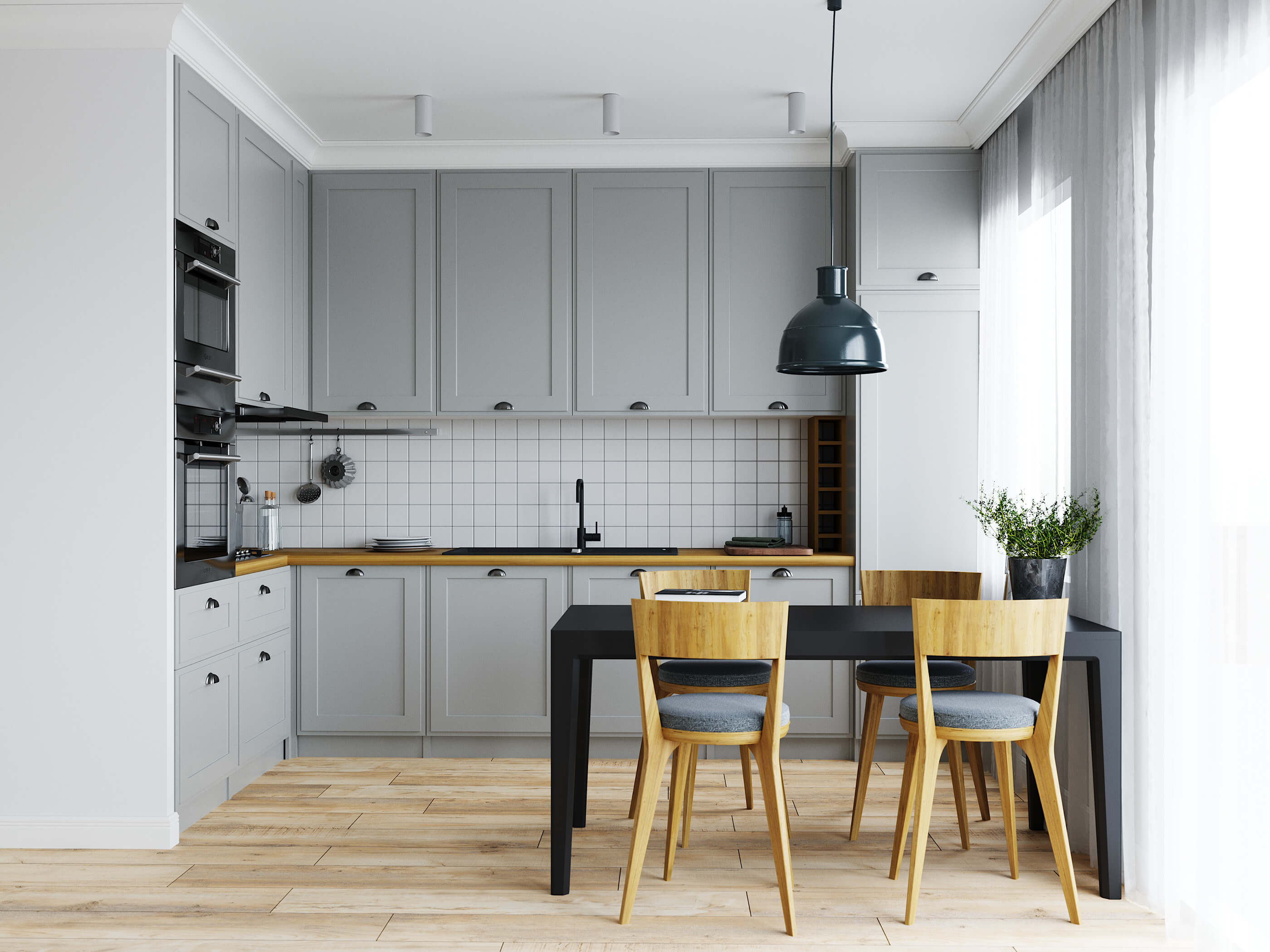 Chọn bàn ghế nhà bếp cho không gian rộng và hẹp