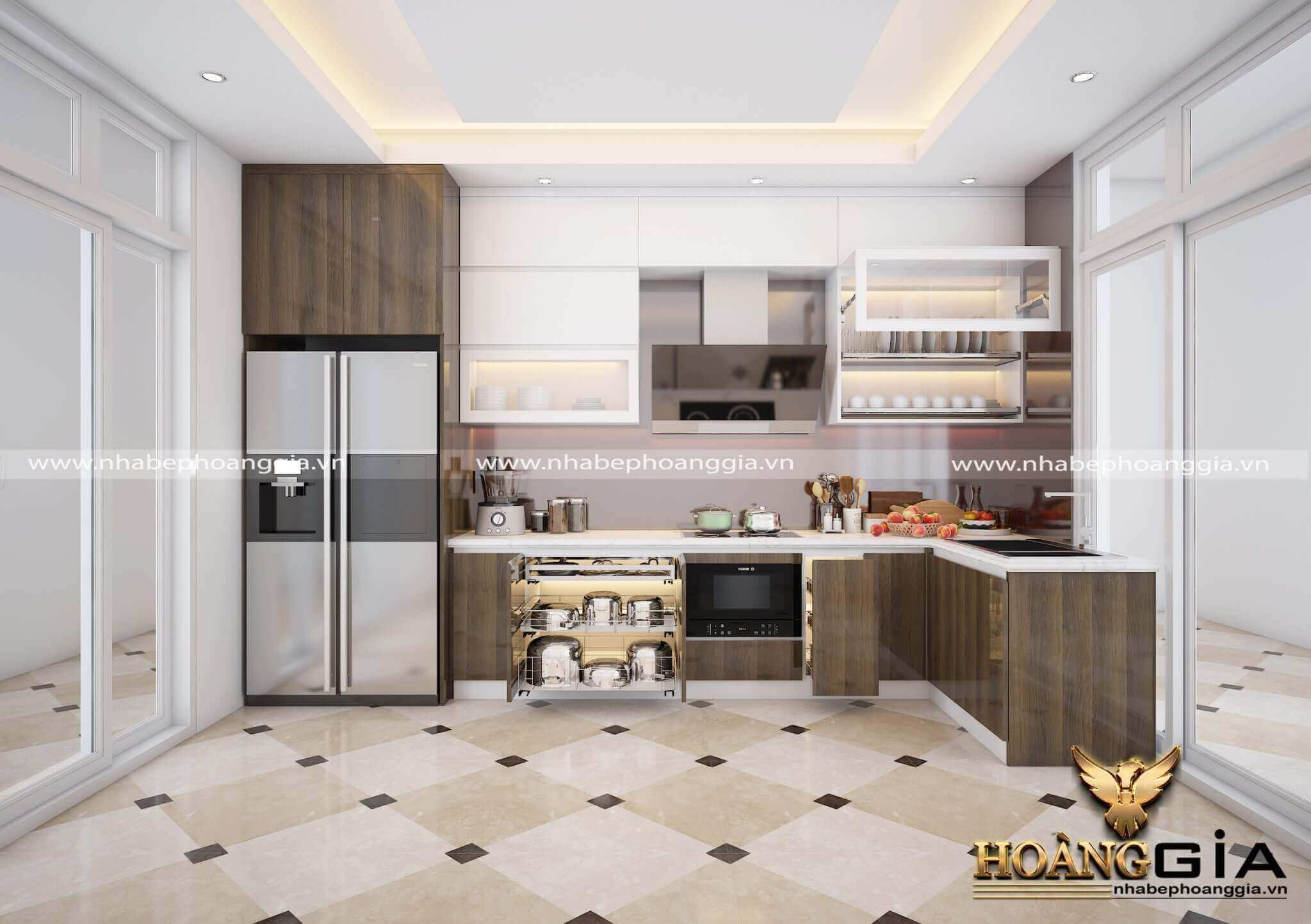 bài trí thiết bị tủ bếp thông minh