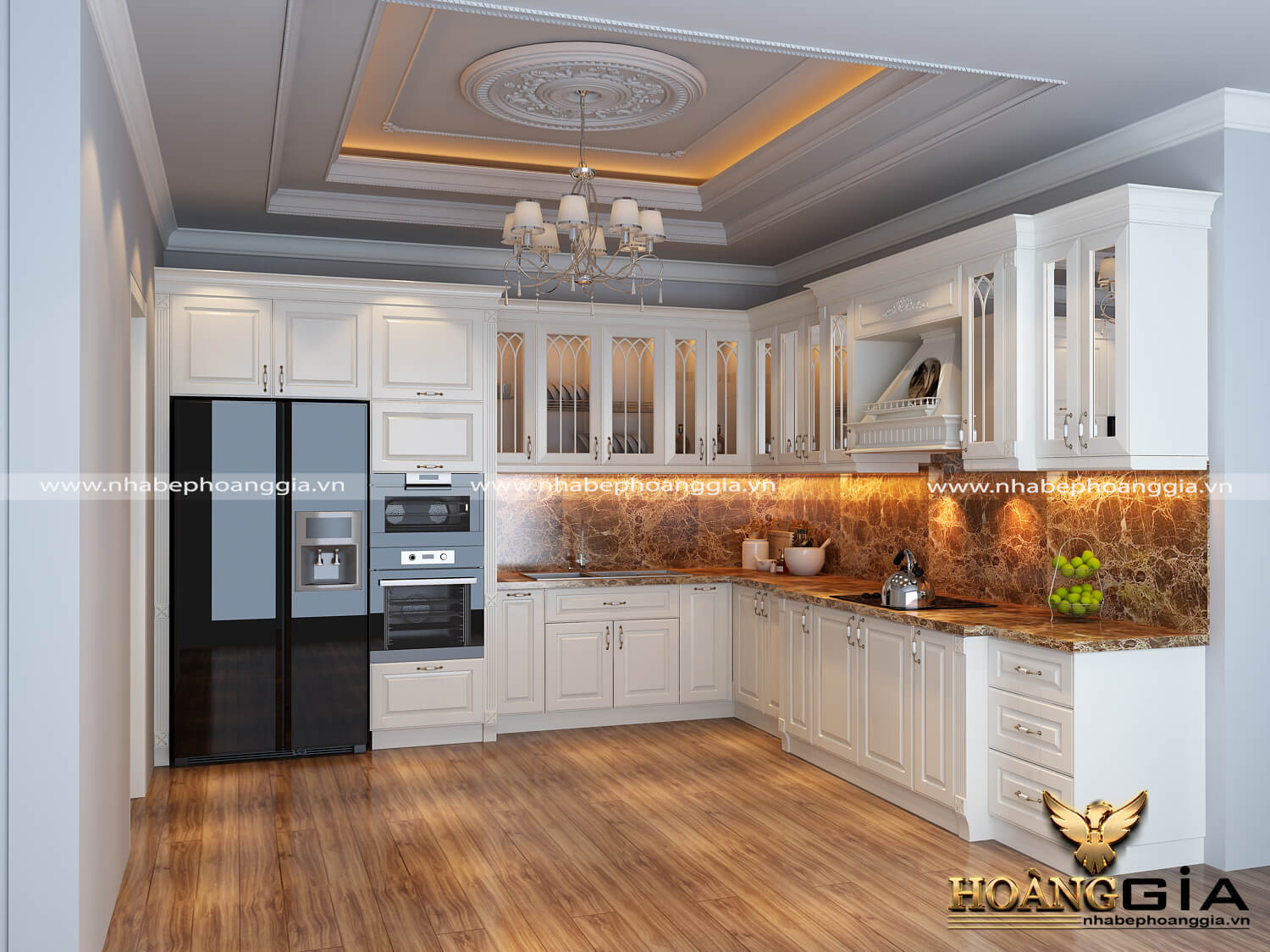 phòng bếp tân cổ điển nhỏ