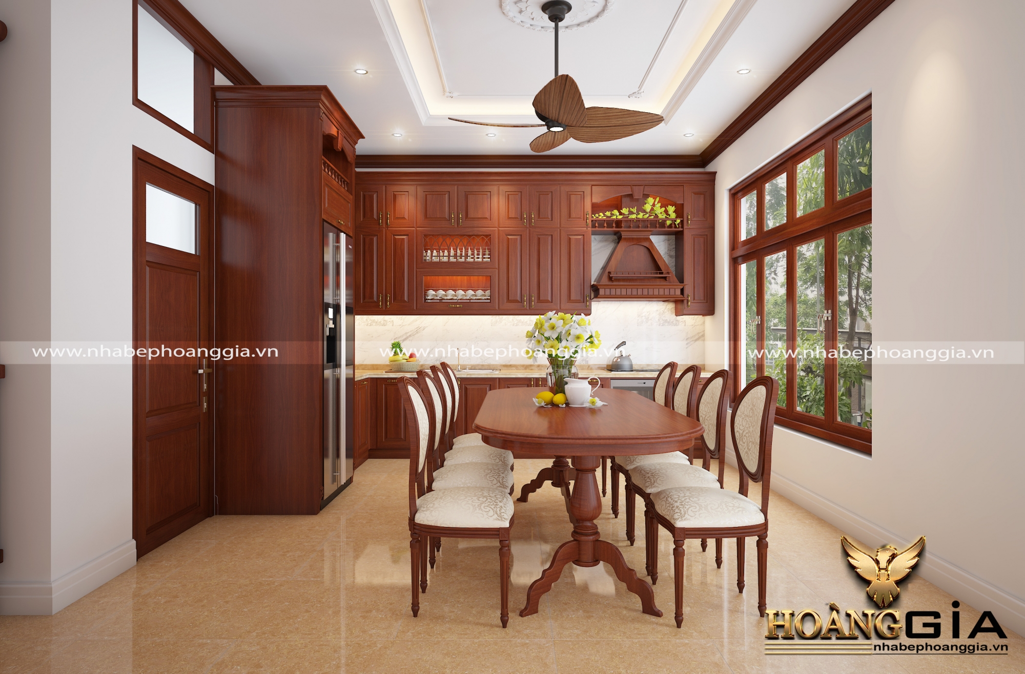 phòng bếp tân cổ điển nhỏ