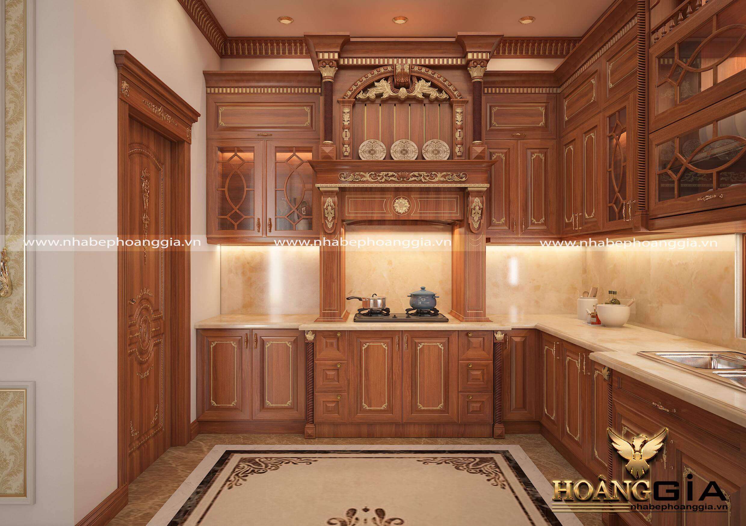 phòng bếp tân cổ điển nhỏ