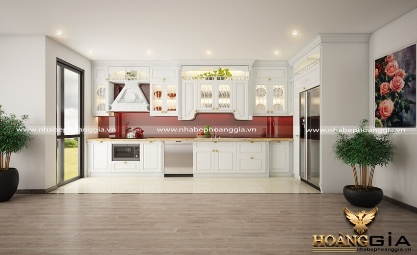 phòng bếp tân cổ điển nhỏ