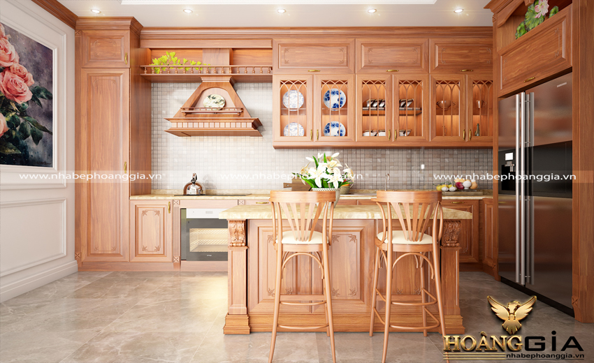 phòng bếp tân cổ điển nhỏ