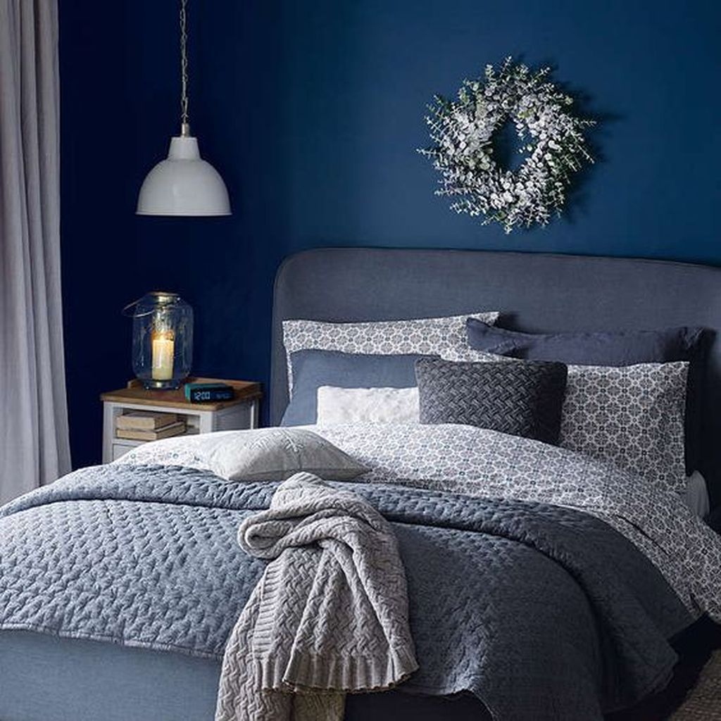 phòng ngủ màu xanh navy đẹp