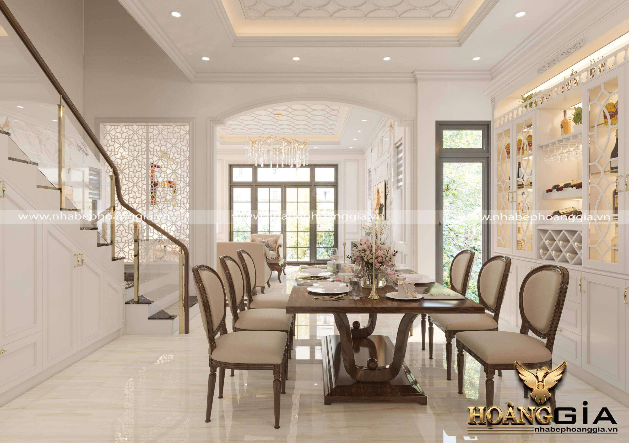thiết kế nội thất nhà phố tân cổ điển