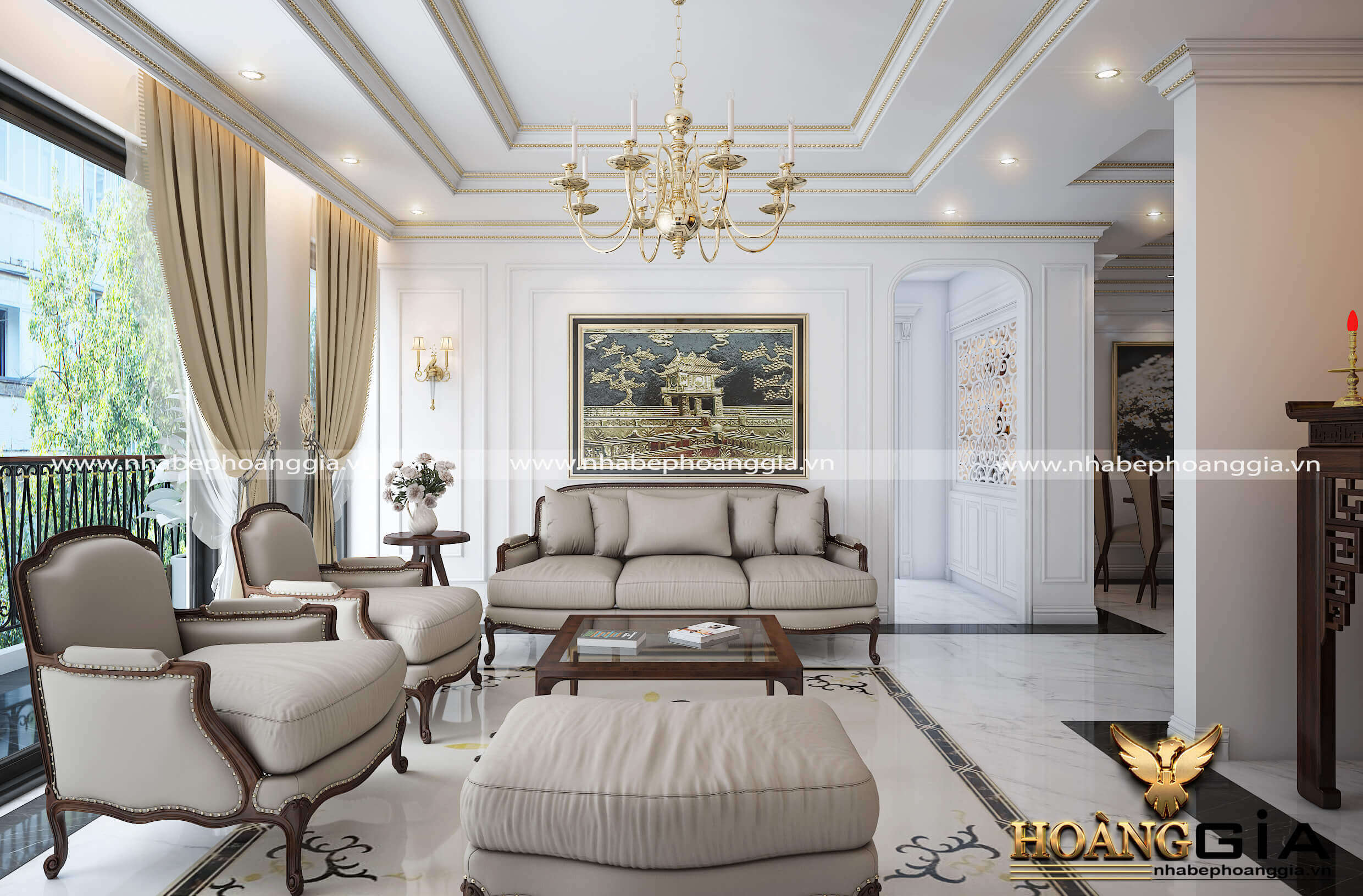 thiết kế nội thất tân cổ điển cho chung cư