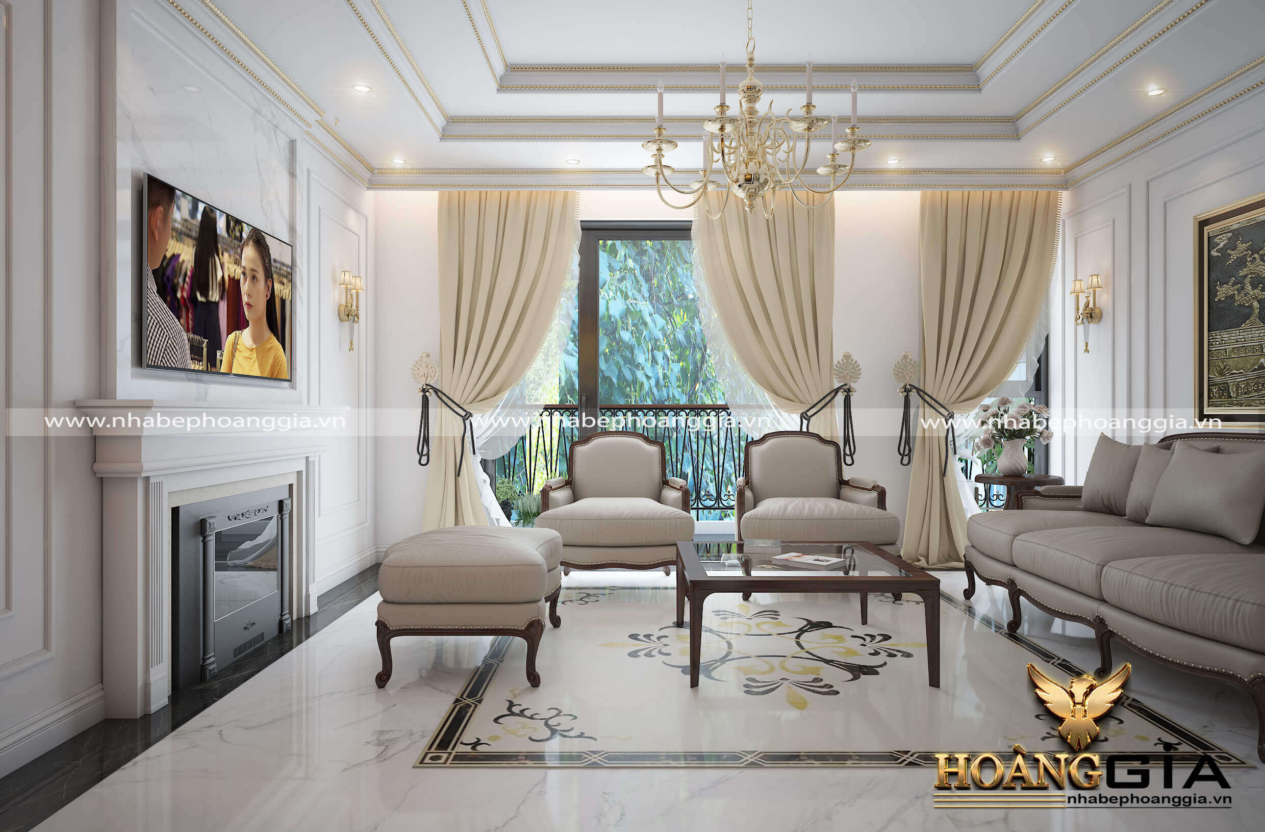 thiết kế nội thất tân cổ điển cho chung cư