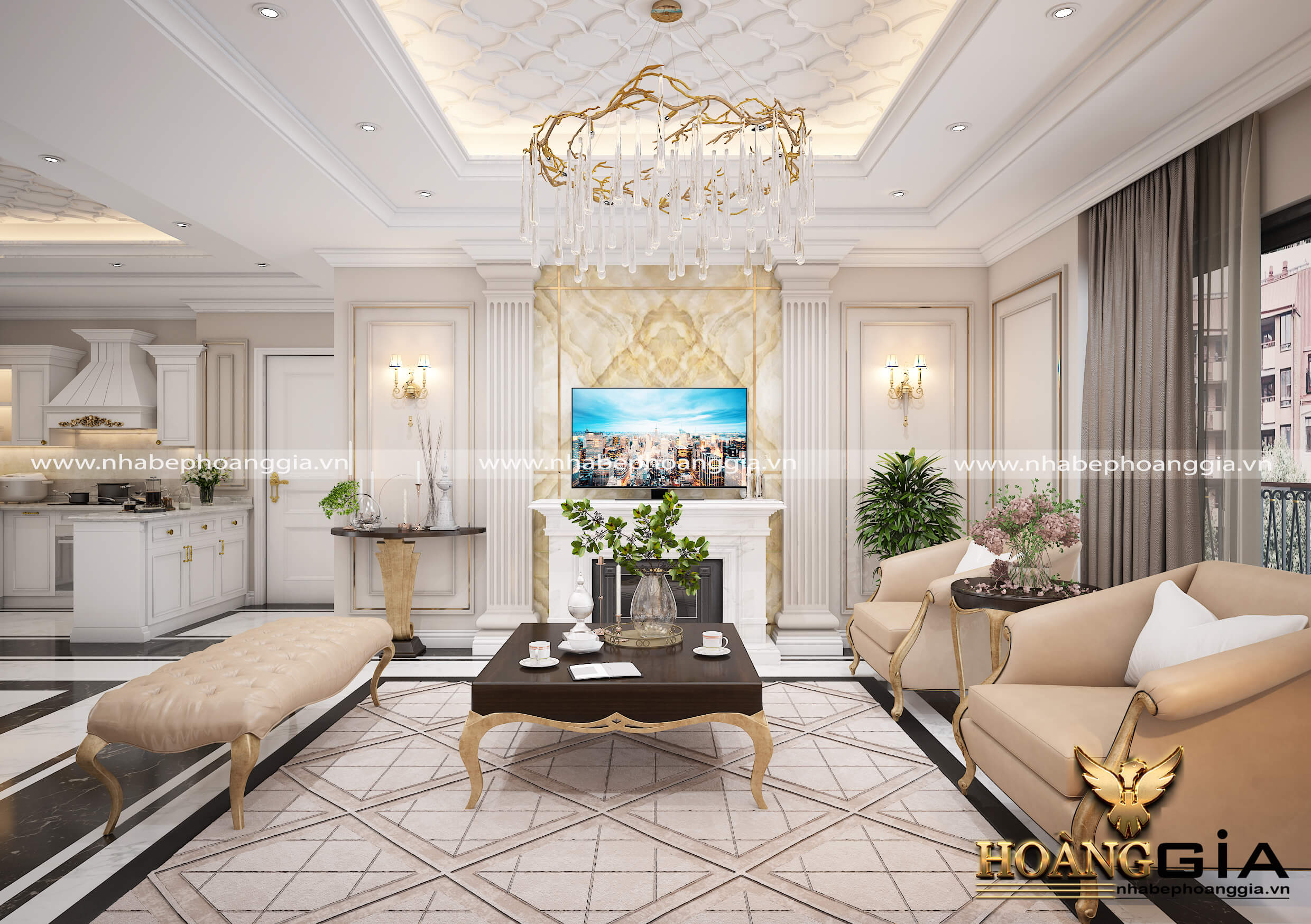 thiết kế nội thất tân cổ điển cho chung cư