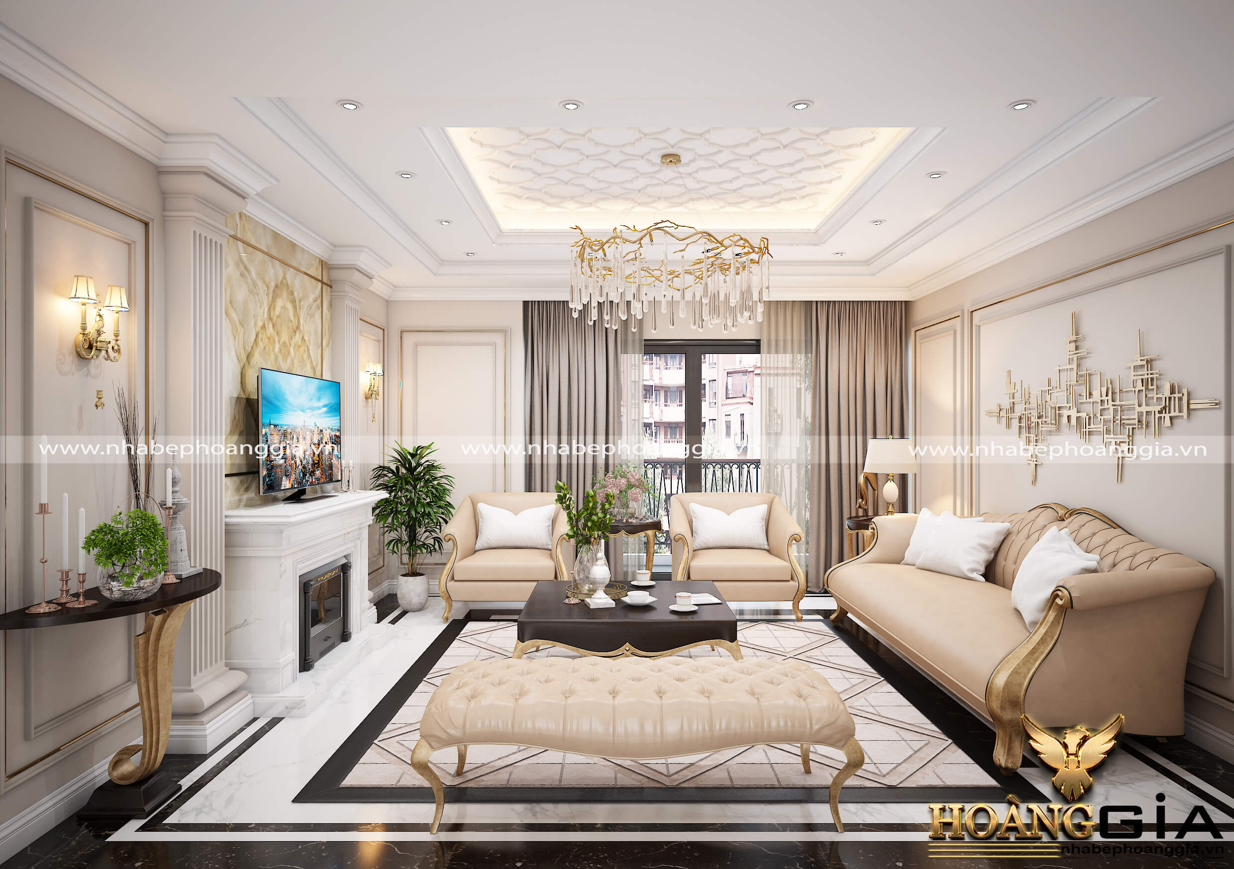 thiết kế nội thất tân cổ điển cho chung cư