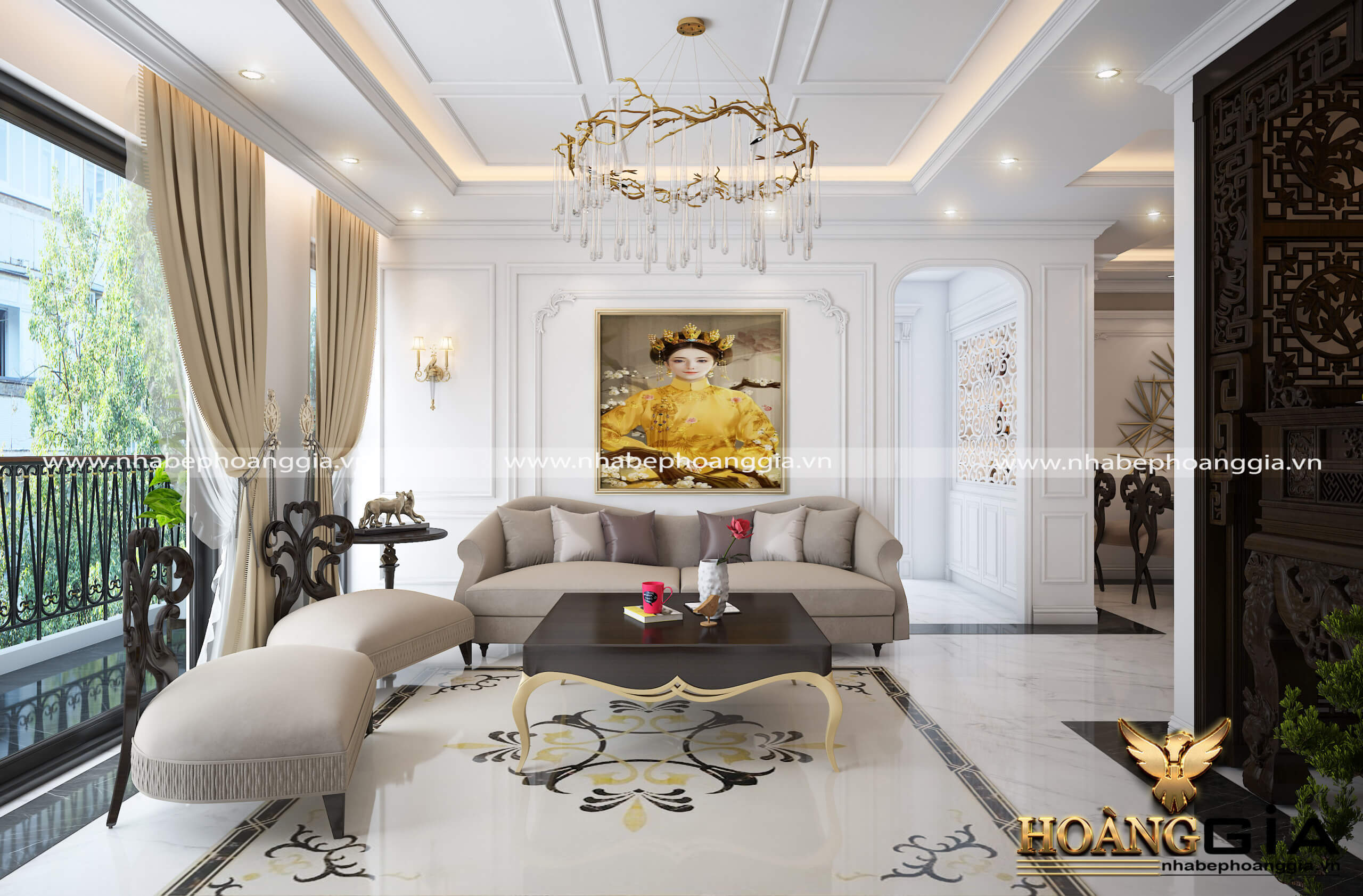 thiết kế nội thất tân cổ điển cho chung cư