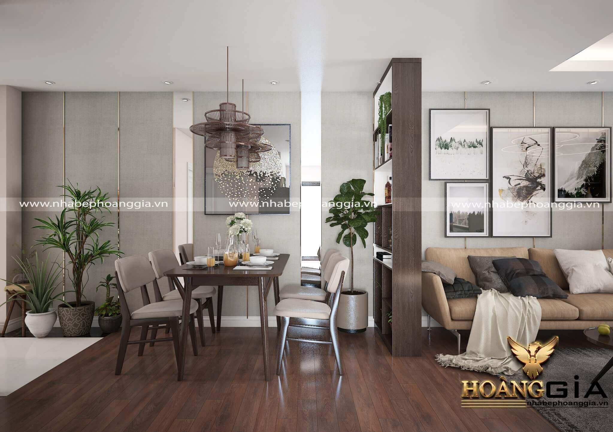 thiết kế phòng ăn cho nhà nhỏ