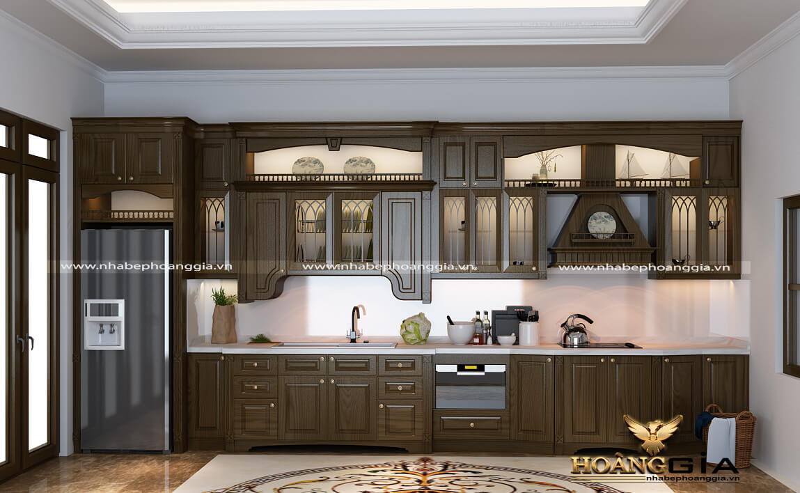 thiết kế tủ bếp tân cổ điển