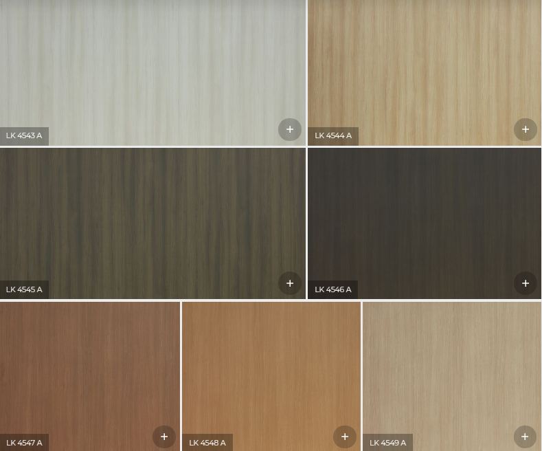 bảng màu tủ bếp Laminate An Cường