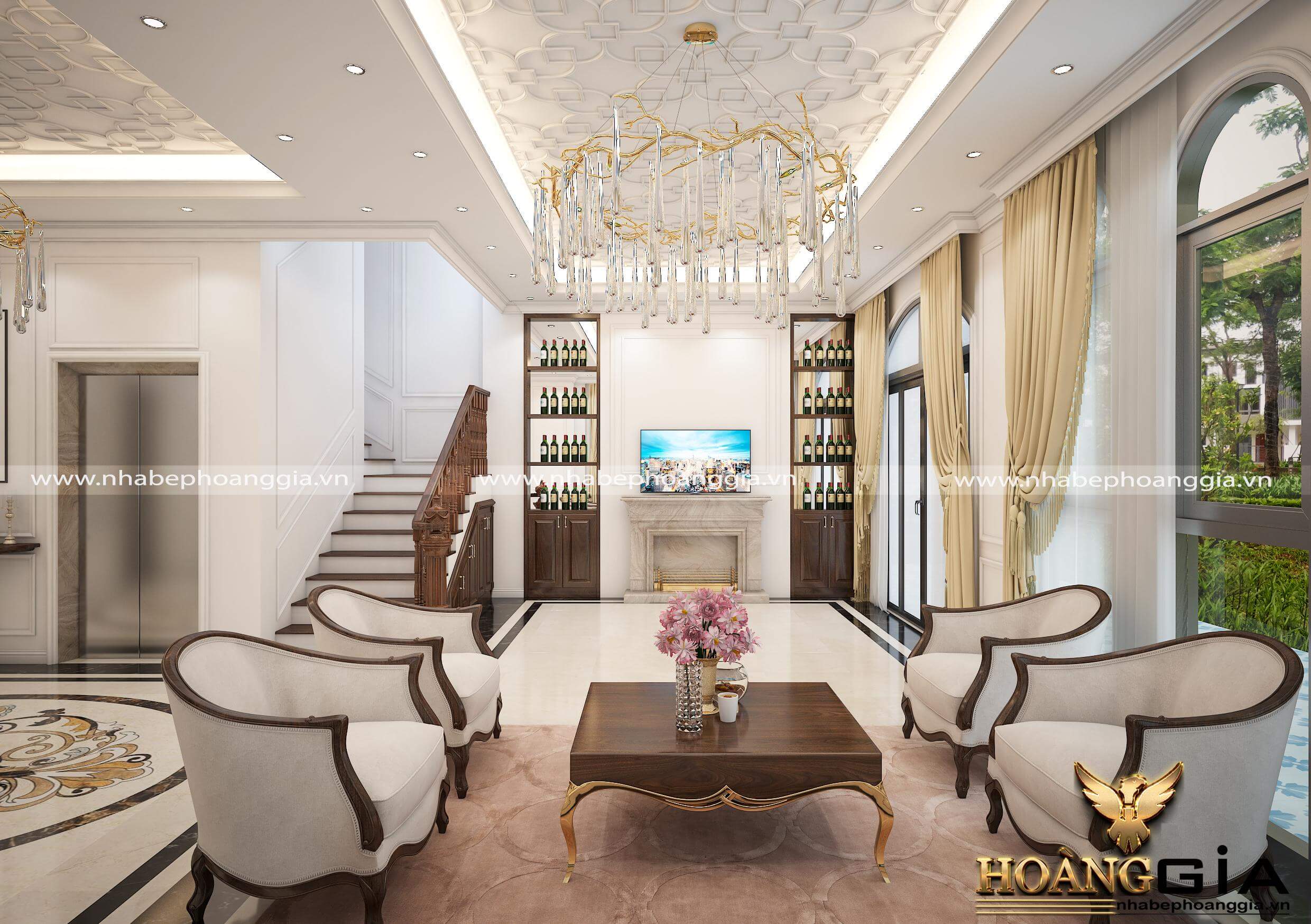 có nên lựa chọn thiết kế nội thất nhà phố tân cổ điển