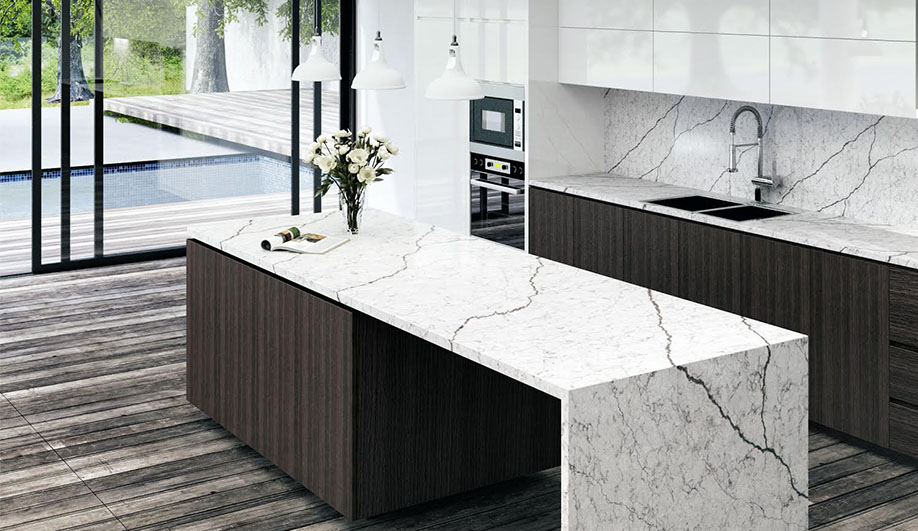 có nên sử dụng đá kim sa trắng làm mặt bàn bếp không