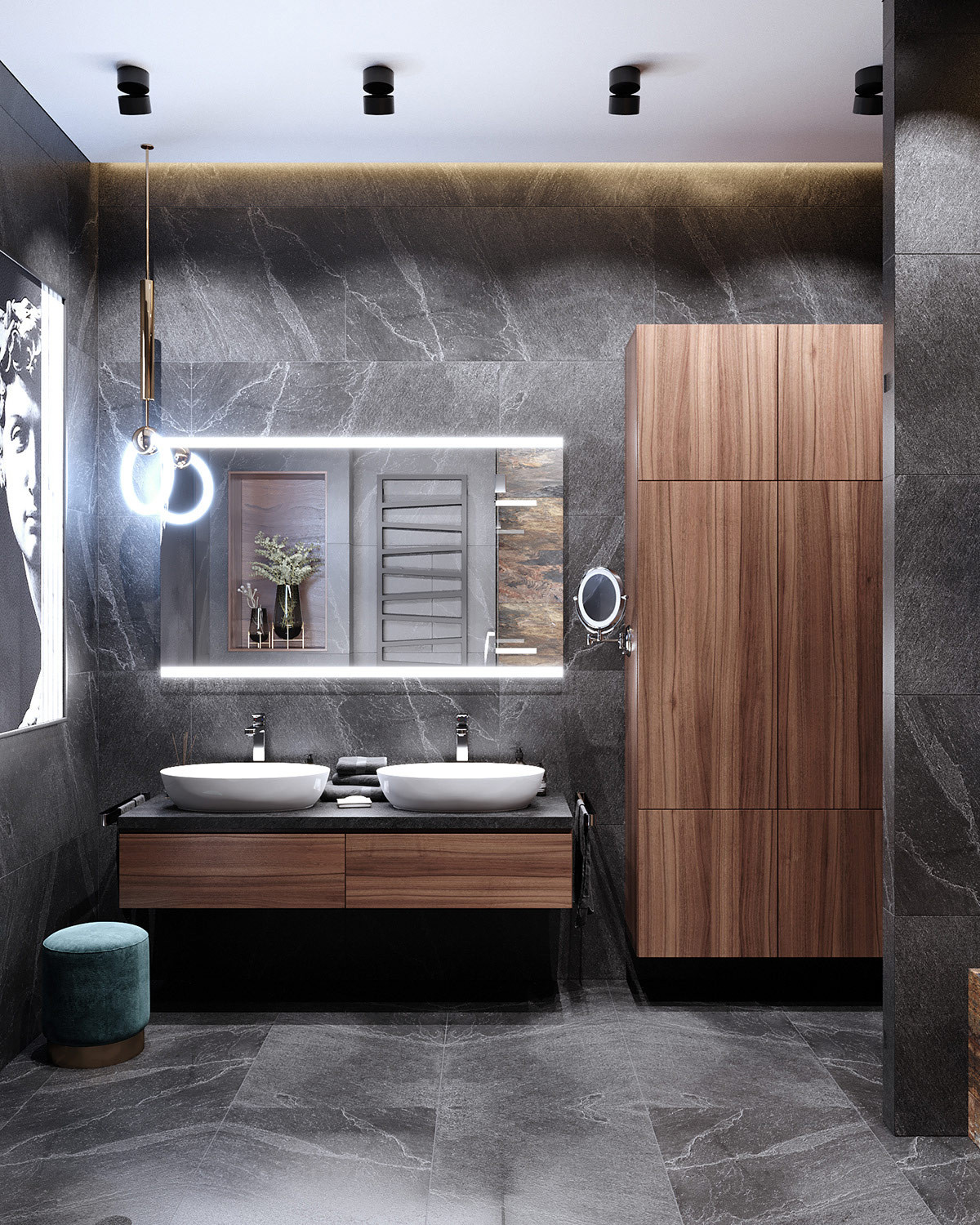 thiết kế căn hộ tân cổ điển 80m2