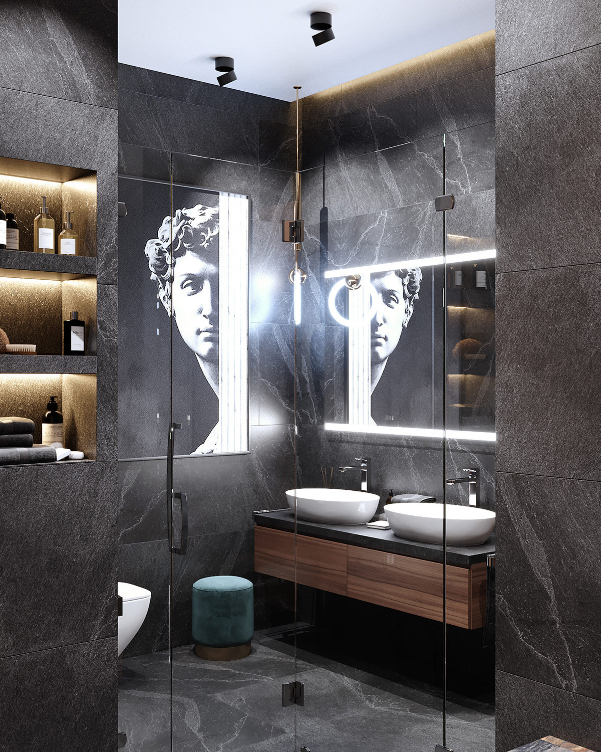 thiết kế căn hộ tân cổ điển 80m2