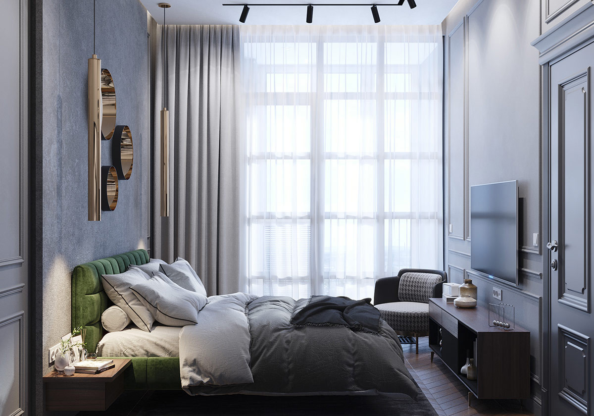 thiết kế căn hộ tân cổ điển 80m2