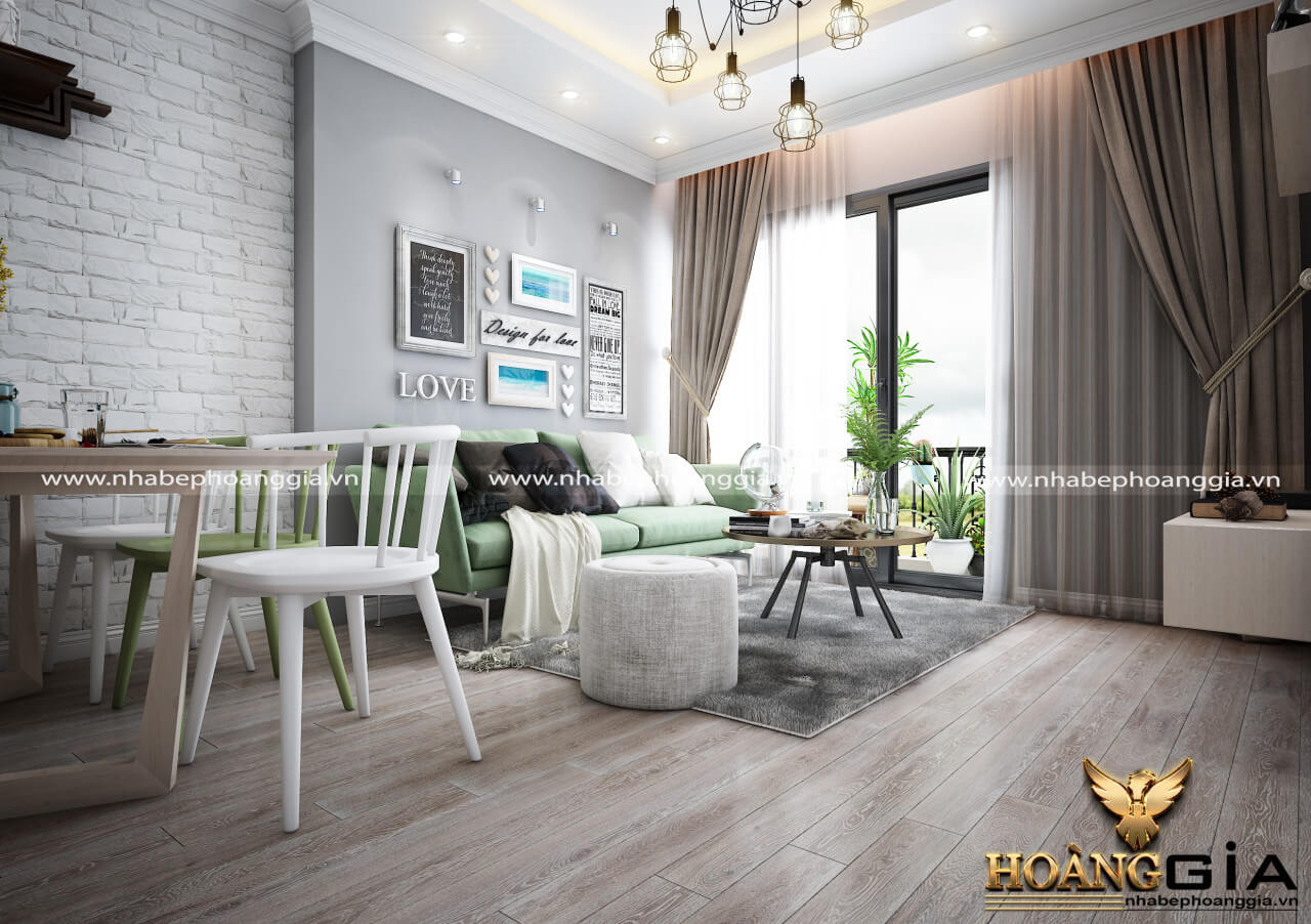 thiết kế phòng khách 18m2