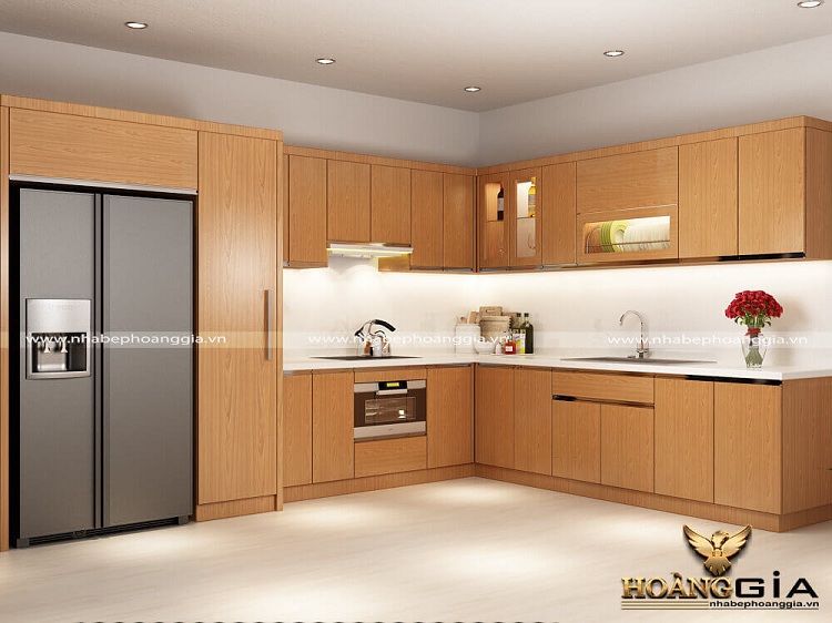 xưởng sản xuất tủ bếp gỗ Laminate