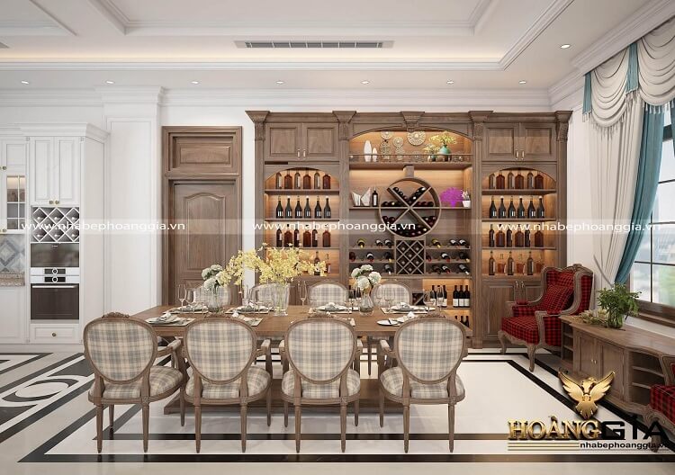 thiết kế tủ rượu tân cổ điển