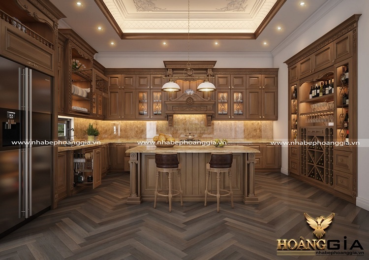 thiết kế tủ rượu tân cổ điển