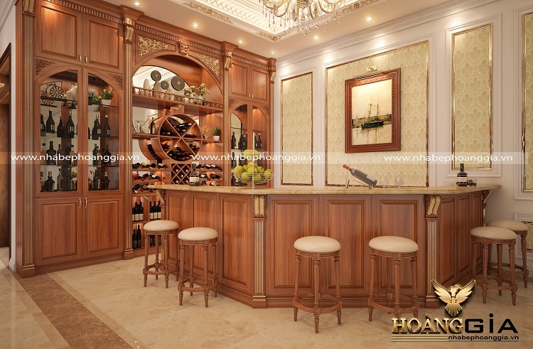 thiết kế tủ rượu tân cổ điển